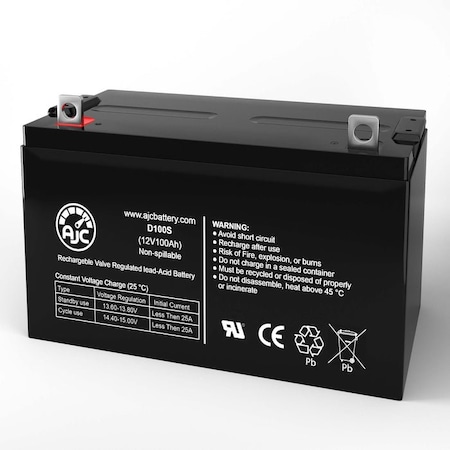 Bsc Preferred UPG 12 Volts 100 Ah 12V 100Ah Solar Replacement Battery AJC-D100S-J-0-191704